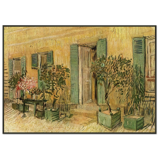 Vincent van Gogh  Exterior of a Restaurant at Asnieres Framed Art Print  - Aluminum Frame - 21x29.7 cm / 8x12"