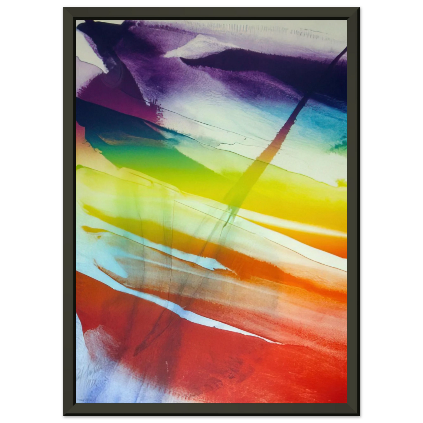 Paul Jenkins  Phenomena Franklin s Kite Framed Art Print  - Aluminum Frame - 70x100 cm / 28x40 inches