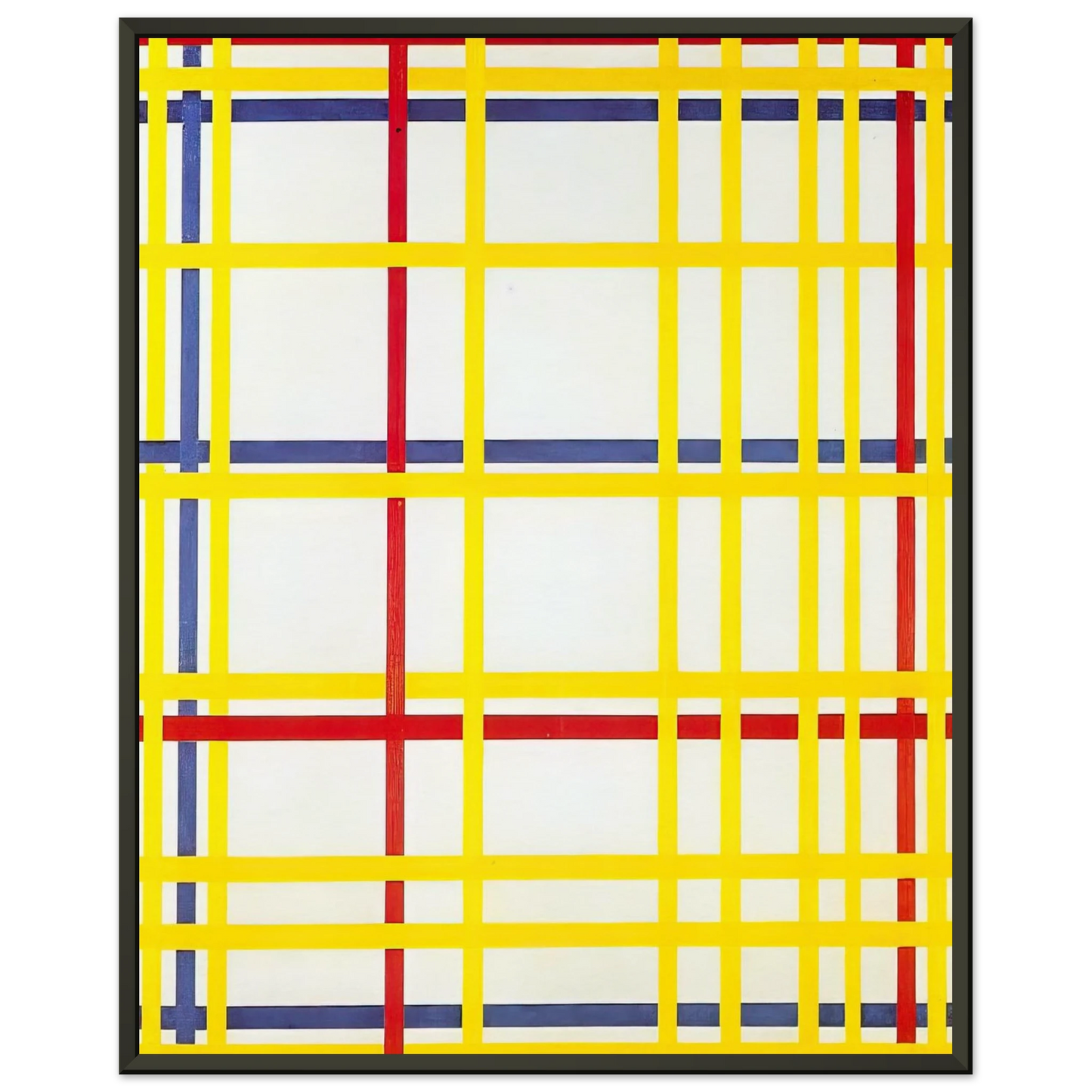 Piet Mondrian  New York City I Framed Art Print  - Aluminum Frame - 40x50 cm / 16x20 inches