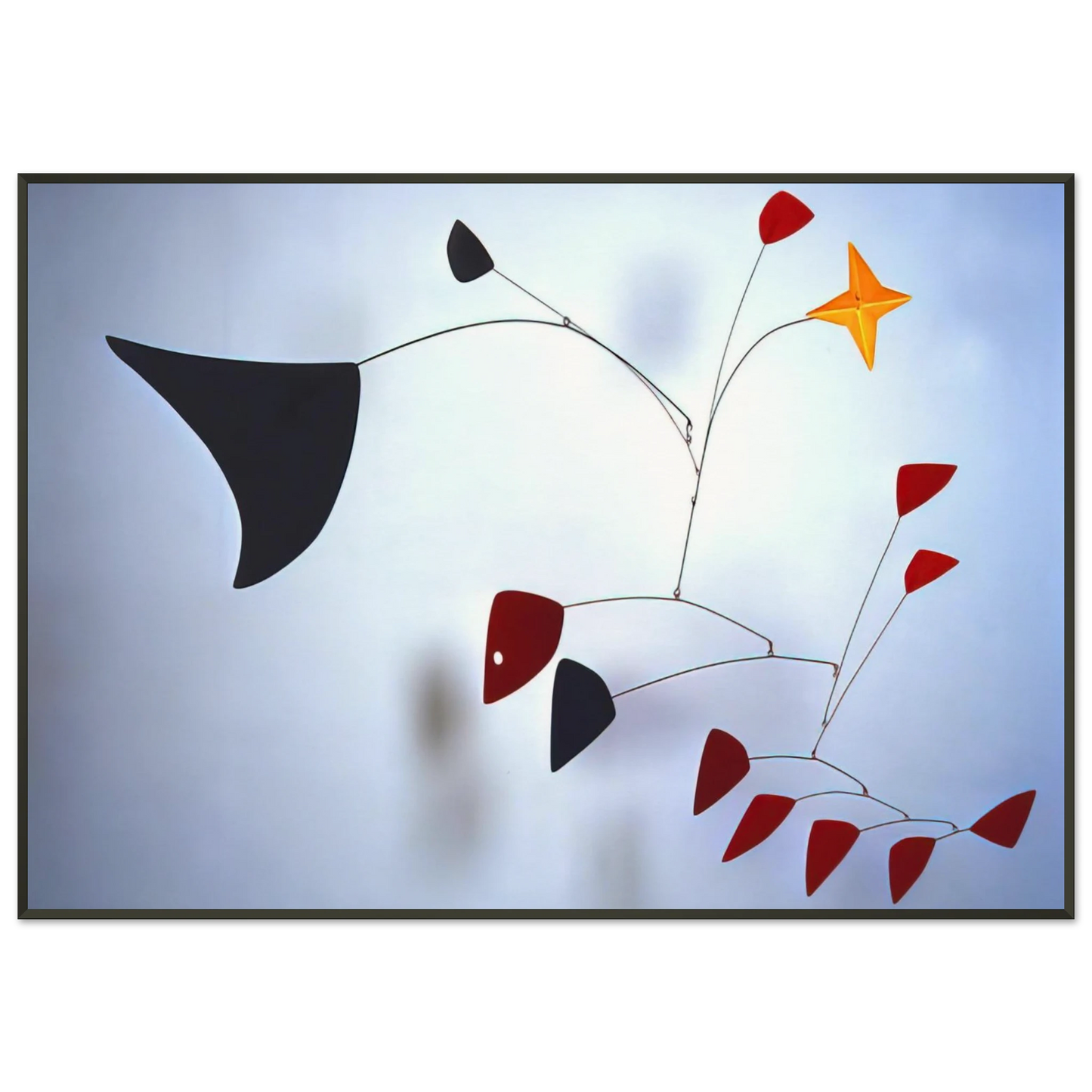Alexander Calder  THE STAR 1960 Framed Art Print  - Aluminum Frame - 21x29.7 cm / 8x12"