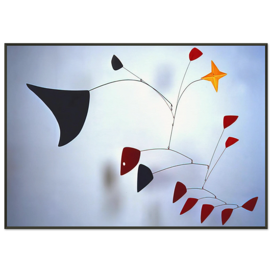 Alexander Calder  THE STAR 1960 Framed Art Print  - Aluminum Frame - 21x29.7 cm / 8x12"