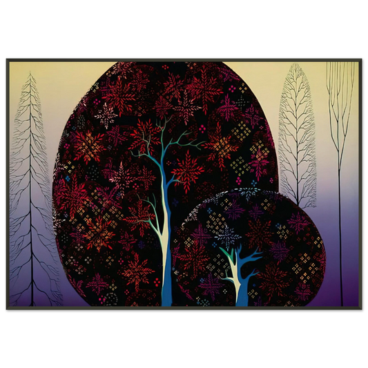 Eyvind Earle  A Tree Poem Framed Art Print  - Aluminum Frame - 21x29.7 cm / 8x12"