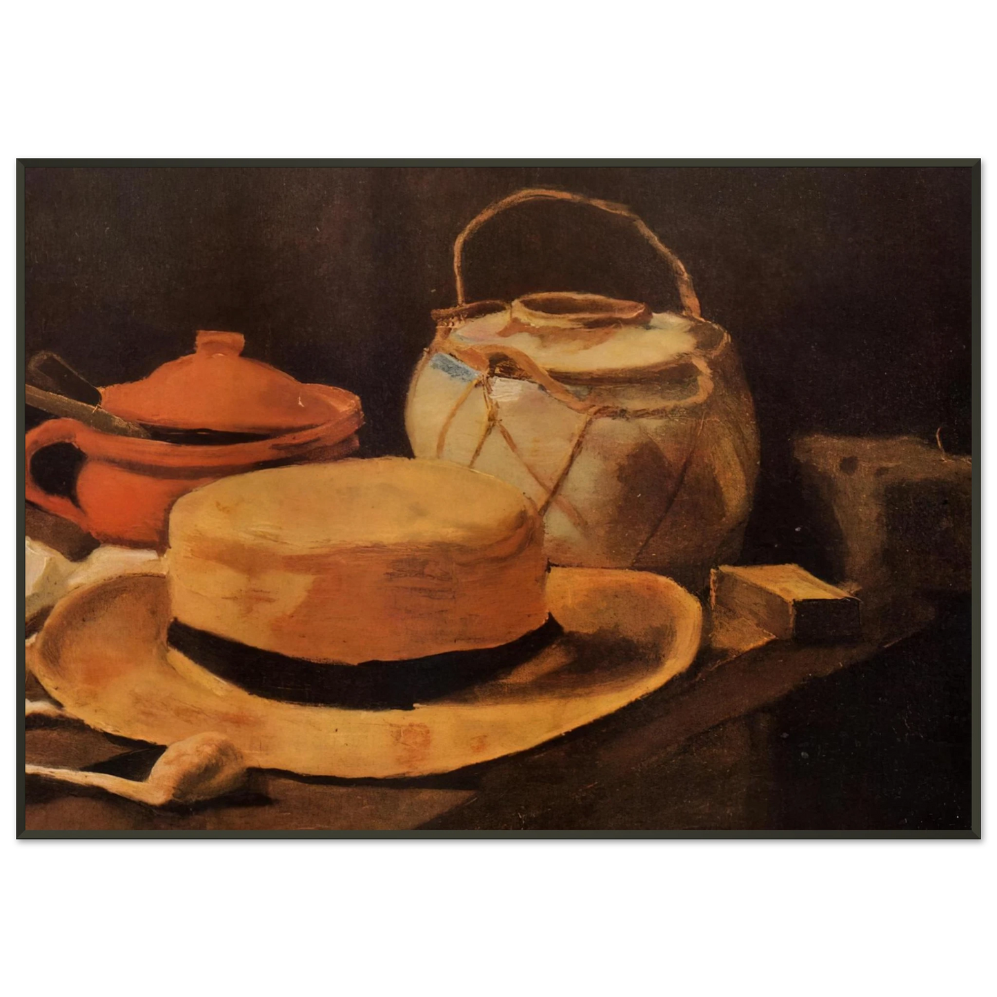 Vincent van Gogh  Still Life with Yellow Hat Framed Art Print  - Aluminum Frame - 21x29.7 cm / 8x12"