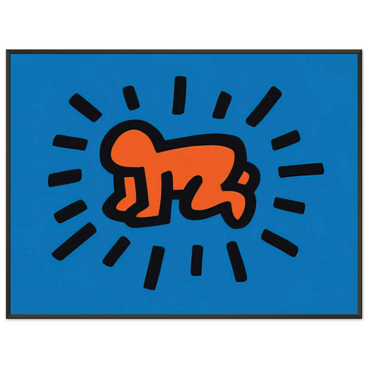 Keith Haring  RADIANT BABY FROM ICONS SERIES 1990 Framed Art Print  - Aluminum Frame - 40x50 cm / 16x20 inches