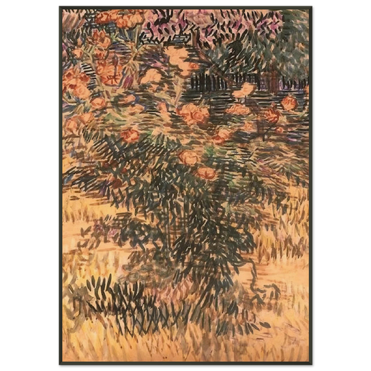 Vincent van Gogh  Oleanders the Hospital Garden at SaintRemy Framed Art Print  - Aluminum Frame - 21x29.7 cm / 8x12"