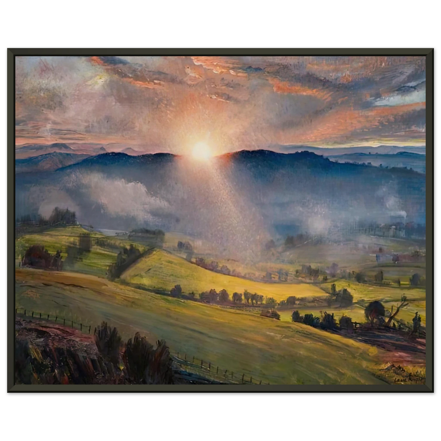 Laura Knight  SUNDOWN 1947 Framed Art Print  - Aluminum Frame - 70x100 cm / 28x40 inches
