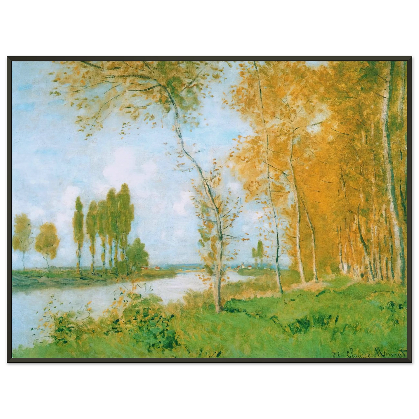 claude monet  The Spring in Argentuil Framed Art Print  - Aluminum Frame - 60x80 cm / 24x32 inches