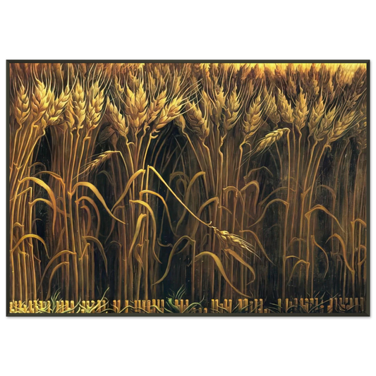 Thomas Hart Benton  WHEAT Framed Art Print  - Aluminum Frame - 21x29.7 cm / 8x12"