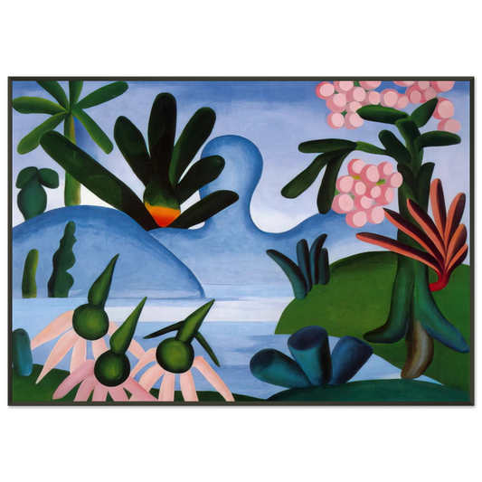Tarsila do Amaral  The Lake Framed Art Print  - Aluminum Frame - 21x29.7 cm / 8x12"