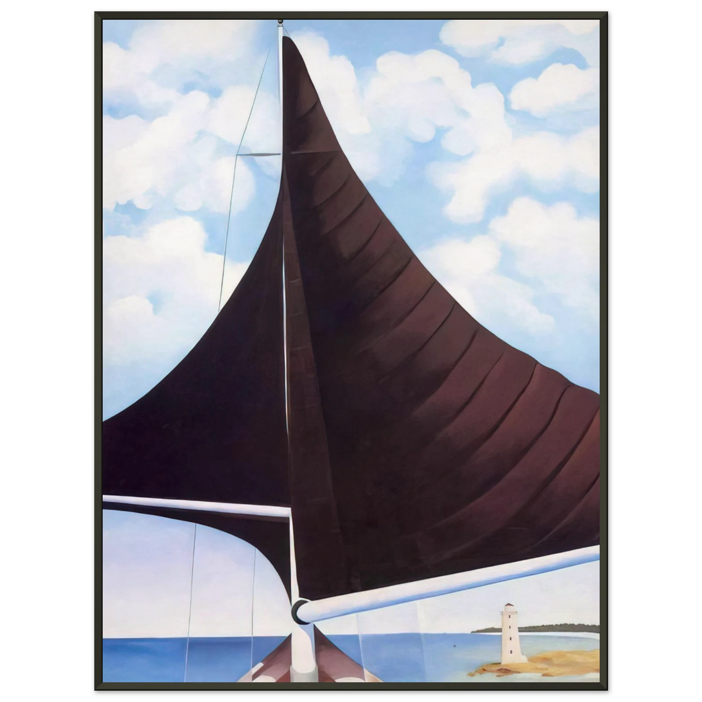 Georgia OKeeffe  Brown Sail Wing on Wing Nassau Framed Art Print  - Aluminum Frame - 40x50 cm / 16x20 inches