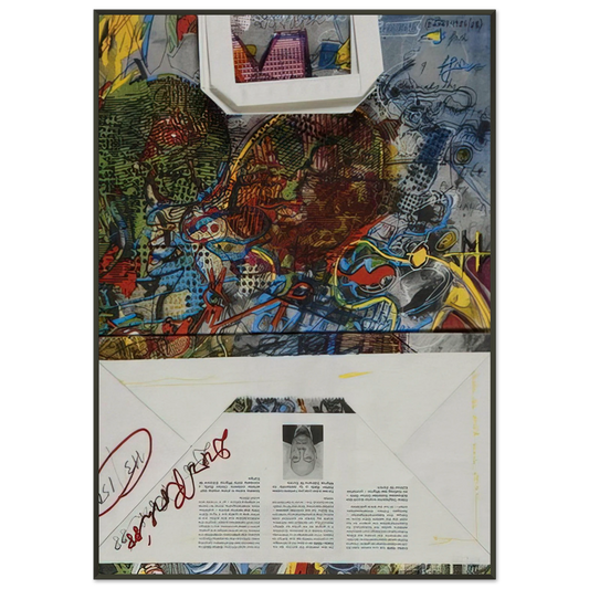 Dieter Roth  Untitled Migros  1988 Framed Art Print  - Aluminum Frame - 21x29.7 cm / 8x12"