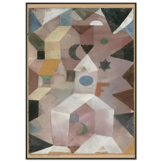Paul Klee  THE CHAPEL 1917 Framed Art Print  - Aluminum Frame - 21x29.7 cm / 8x12"