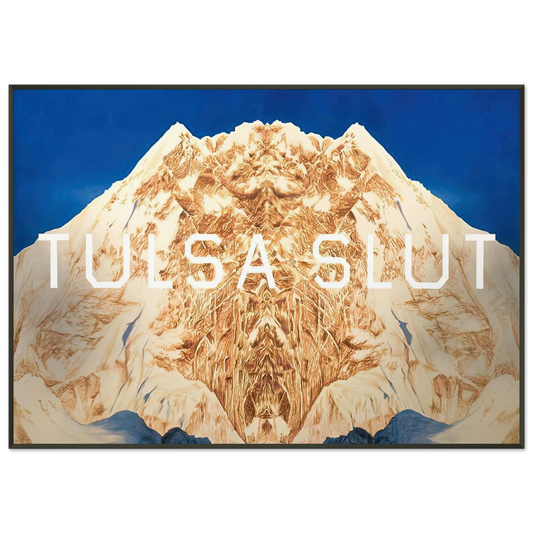 Edward Ruscha  TULSA SLUT 2016 Framed Art Print  - Aluminum Frame - 21x29.7 cm / 8x12"