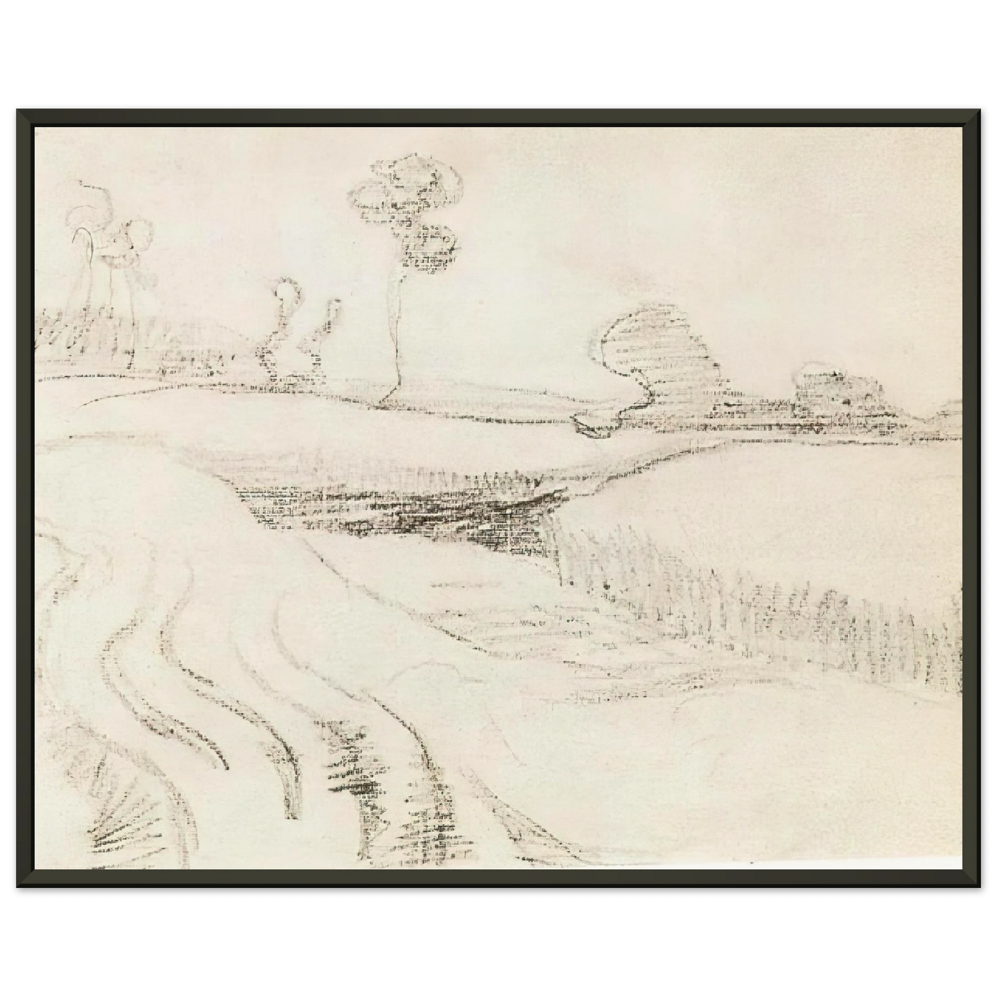 Vincent van Gogh  Little Stream Surrounded by Bushes Framed Art Print  - Aluminum Frame - 70x100 cm / 28x40 inches