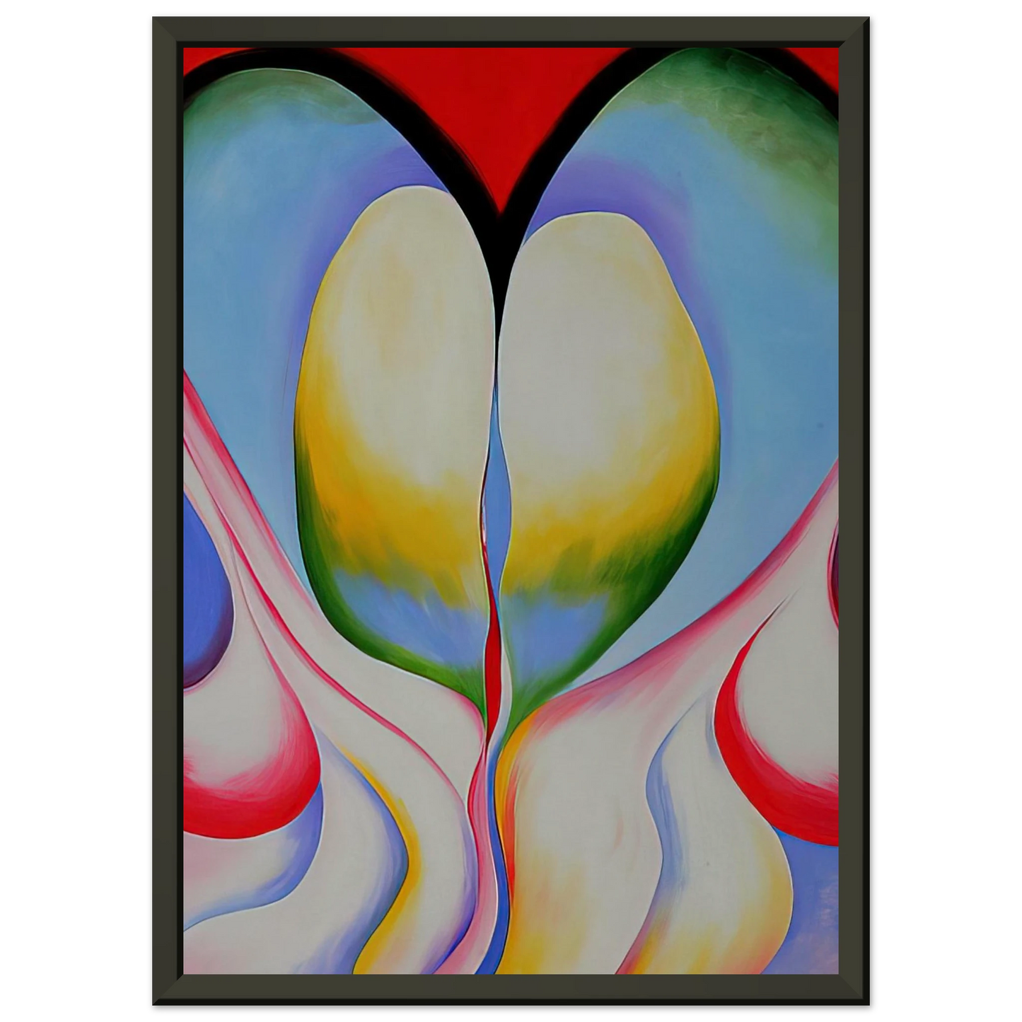 Georgia OKeeffe  Series 1 No 8 Framed Art Print  - Aluminum Frame - 60x80 cm / 24x32 inches