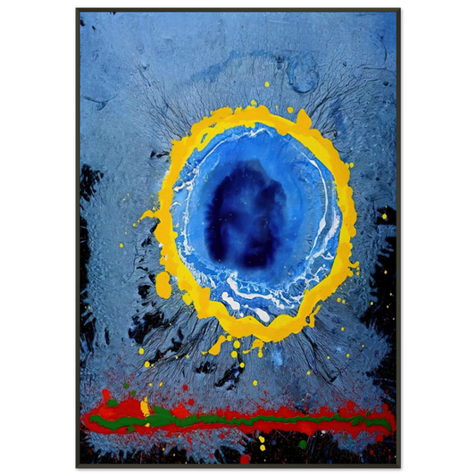 John Hoyland  Moons Milk  2009 Framed Art Print  - Aluminum Frame - 21x29.7 cm / 8x12"