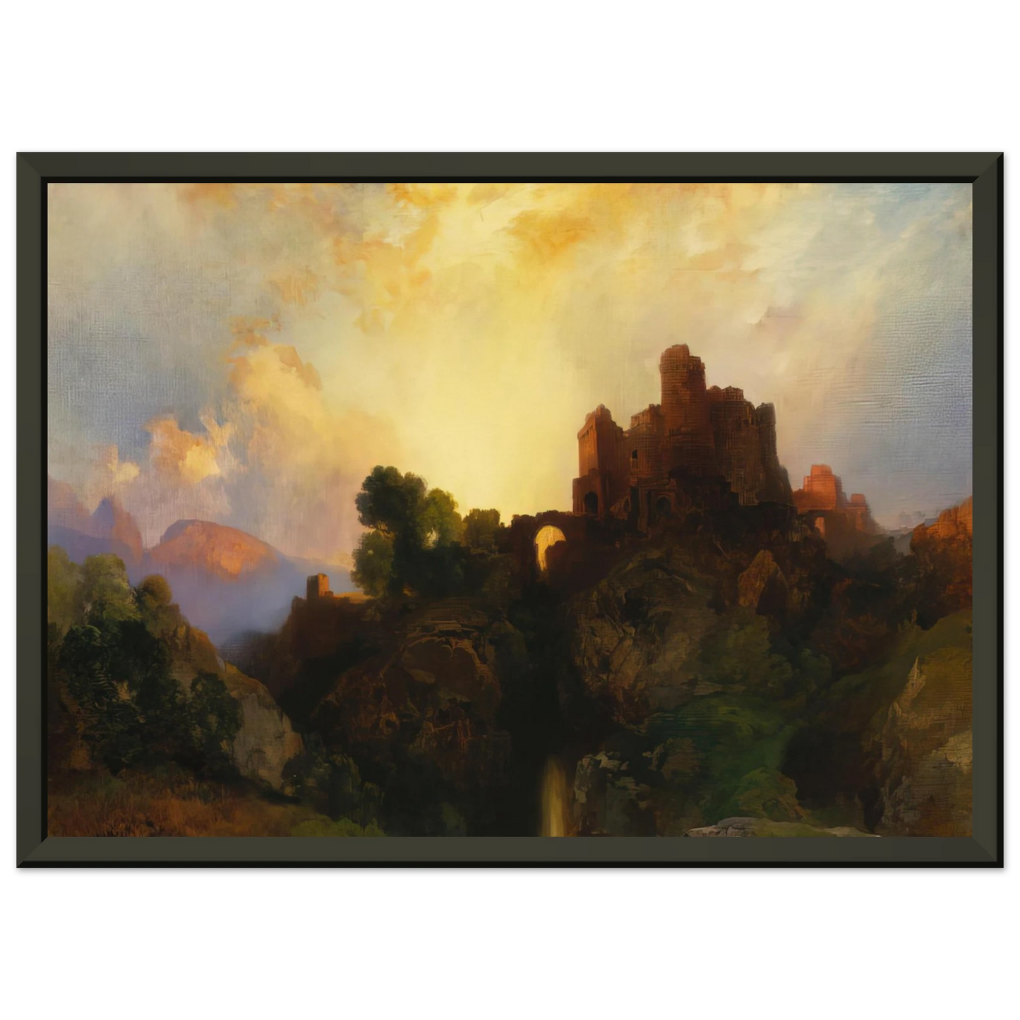 Thomas Moran  Caledonia Framed Art Print  - Aluminum Frame - 40x50 cm / 16x20 inches