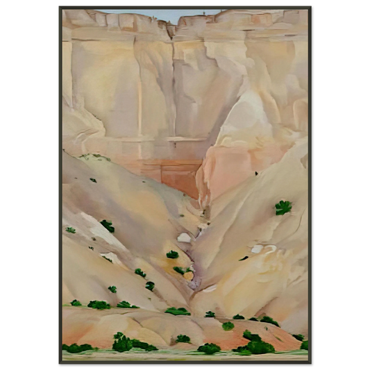Georgia OKeeffe  Cliffs Beyond Abiquiu Dry Waterfall Framed Art Print  - Aluminum Frame - 21x29.7 cm / 8x12"