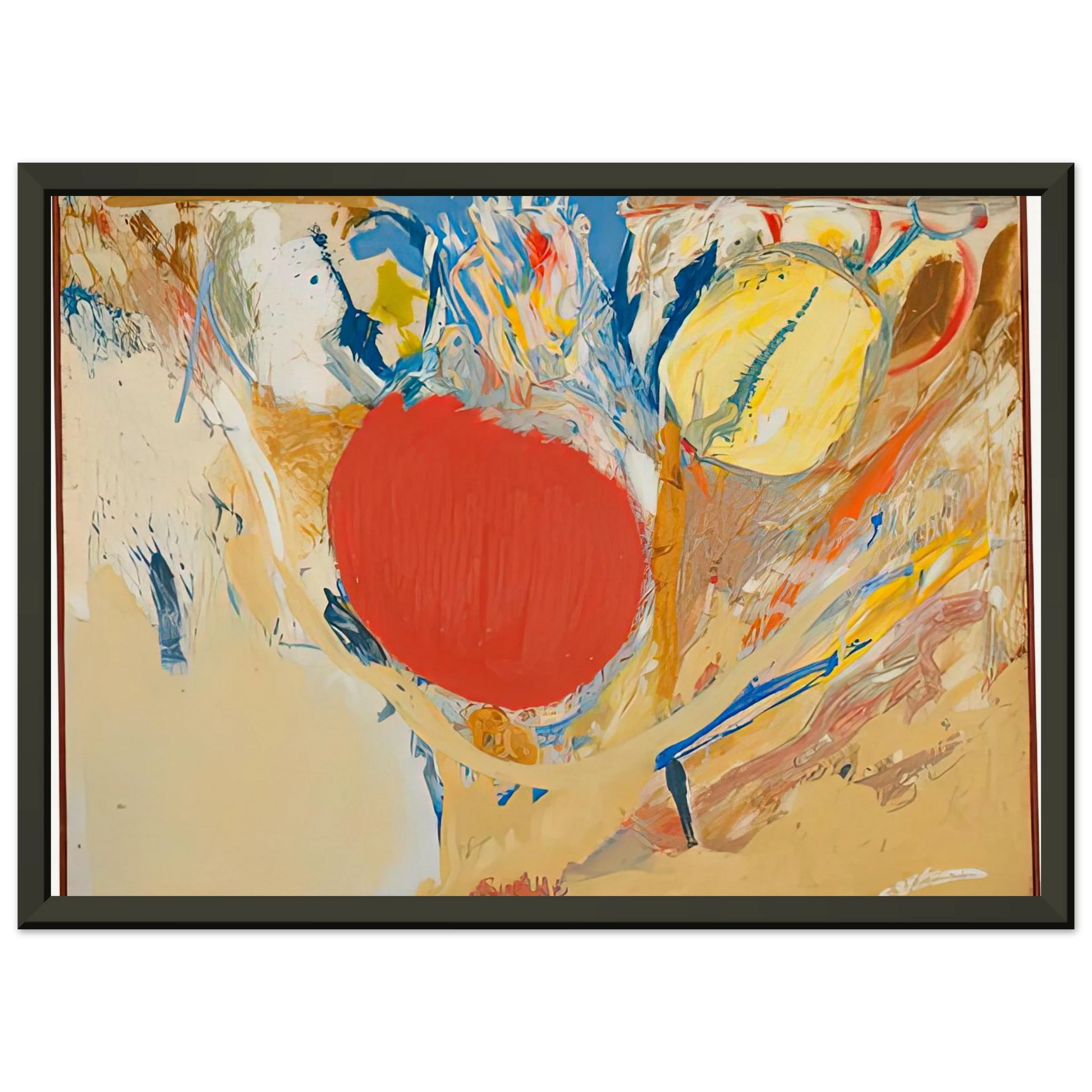 Helen Frankenthaler  Break Through 1956 Framed Art Print  - Aluminum Frame - 60x80 cm / 24x32 inches