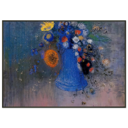 Odilon Redon  VASE OF FLOWERS 8 Framed Art Print  - Aluminum Frame - 21x29.7 cm / 8x12"
