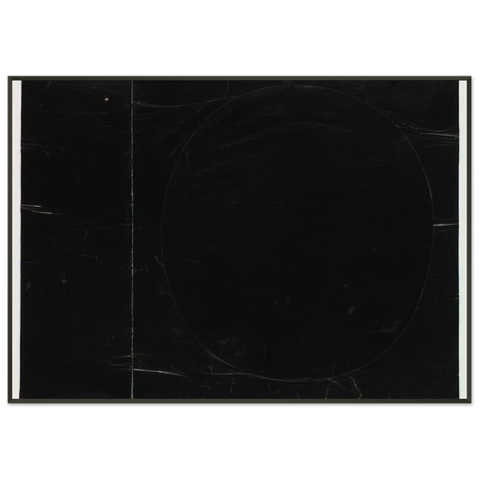 Ellsworth Kelly  Black on Black Framed Art Print  - Aluminum Frame - 21x29.7 cm / 8x12"