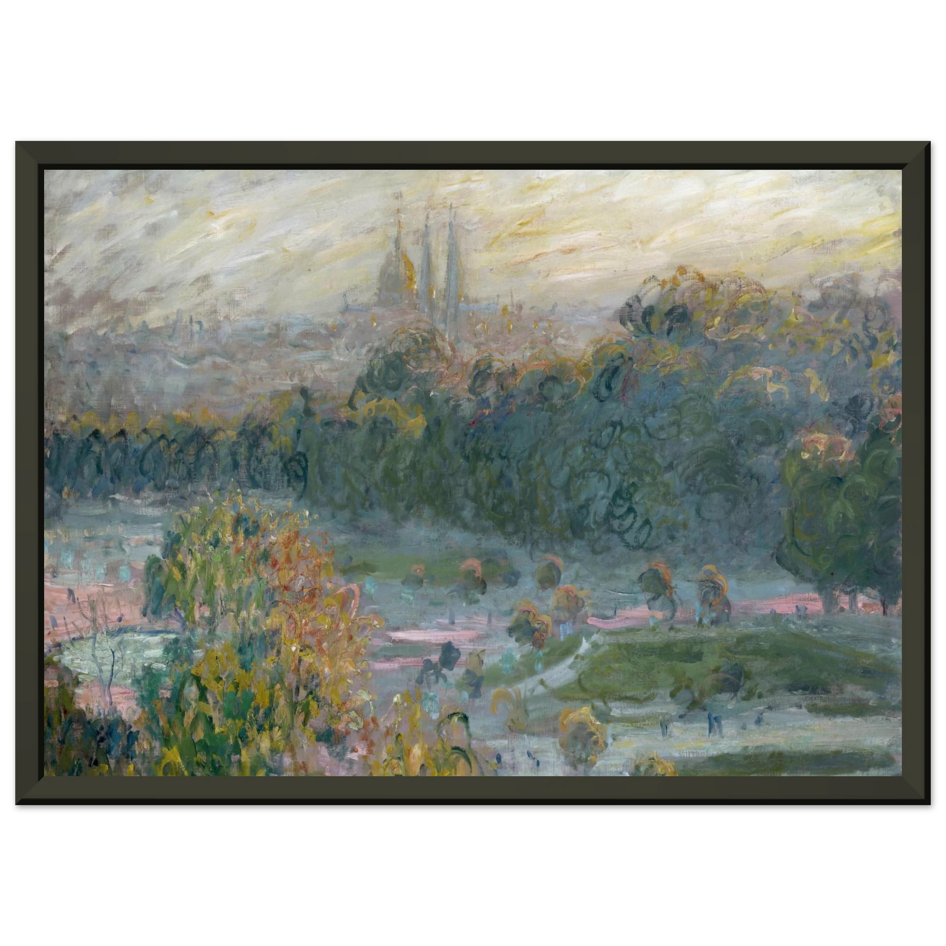 claude monet  The Tuileries Study Framed Art Print  - Aluminum Frame - 60x80 cm / 24x32 inches