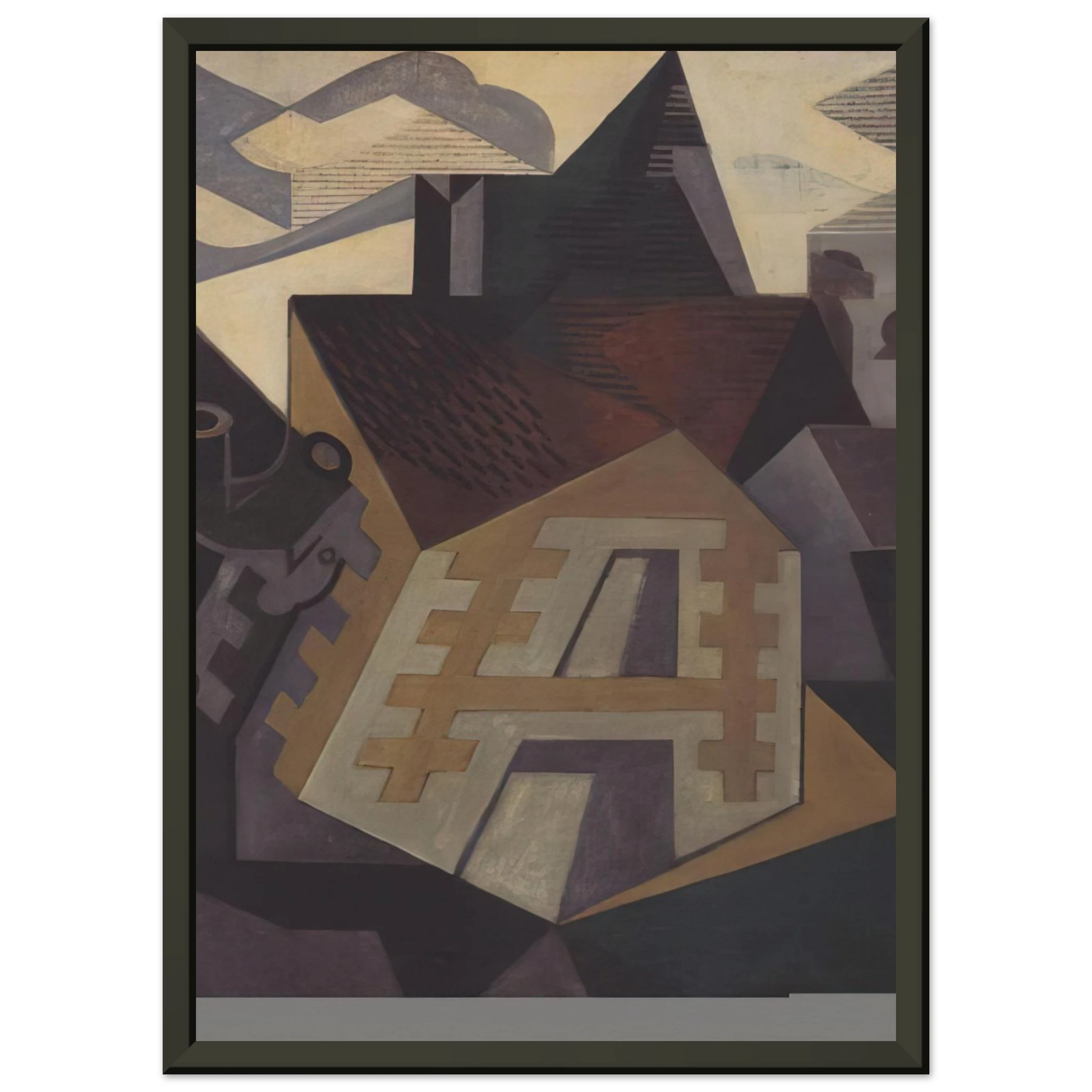 Juan Gris  LANDSCAPE AT BEAULIEU 1918 Framed Art Print  - Aluminum Frame - 60x80 cm / 24x32 inches