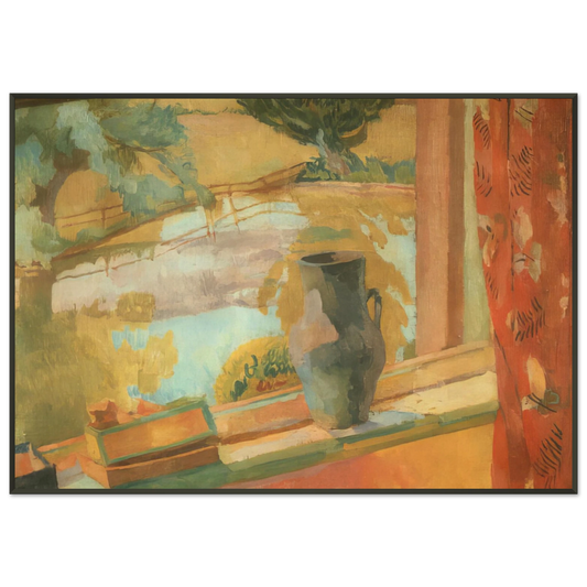 Vanessa Bell  VIEW OF THE POND AT CHARLESTON 1919 Framed Art Print  - Aluminum Frame - 21x29.7 cm / 8x12"