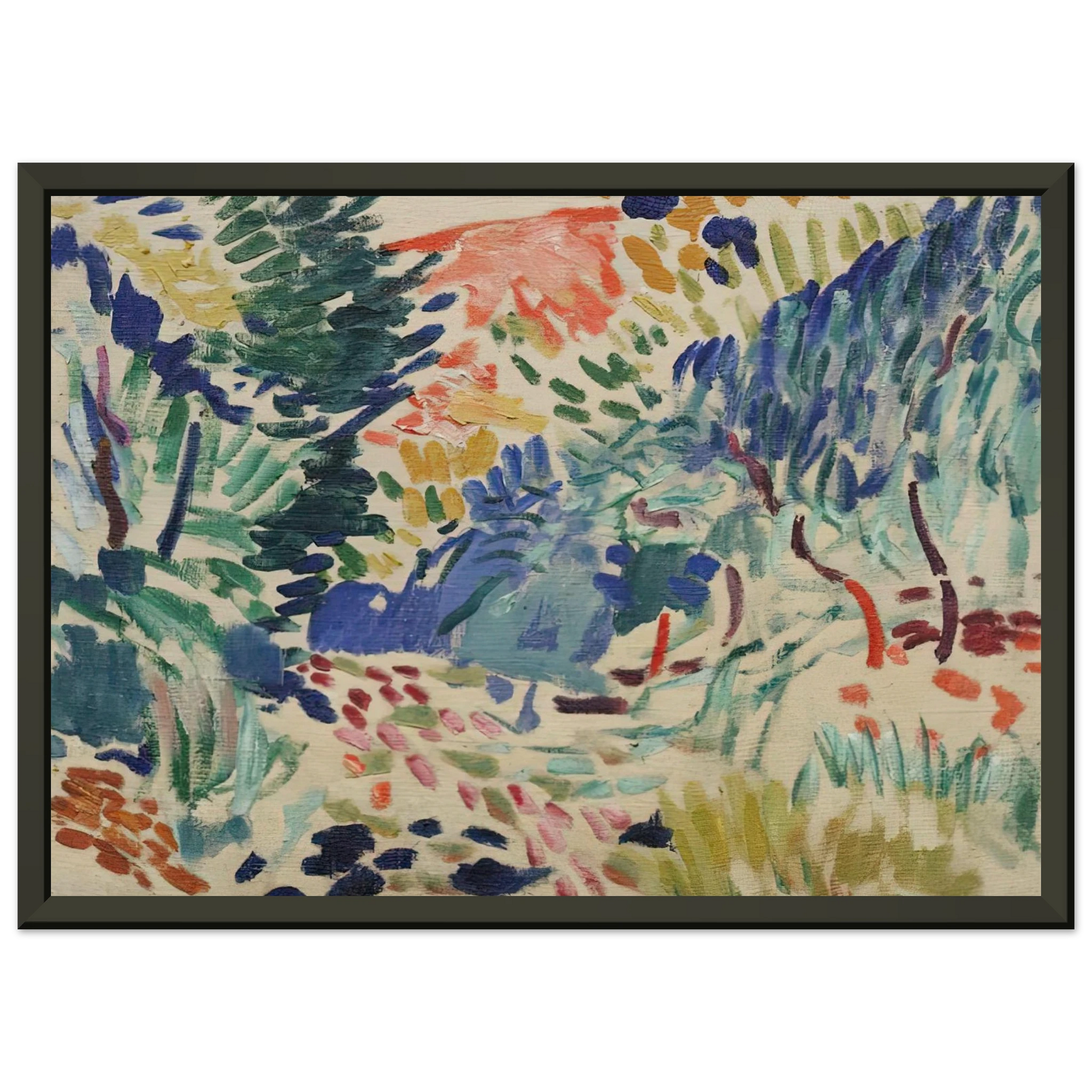 Henri Matisse  LANDSCAPE AT COLLIOURE 1905 Framed Art Print  - Aluminum Frame - 60x80 cm / 24x32 inches