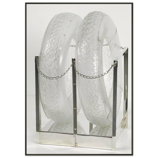 Robert Rauschenberg  UNTITLED GLASS TIRES 1997 Framed Art Print  - Aluminum Frame - 21x29.7 cm / 8x12"