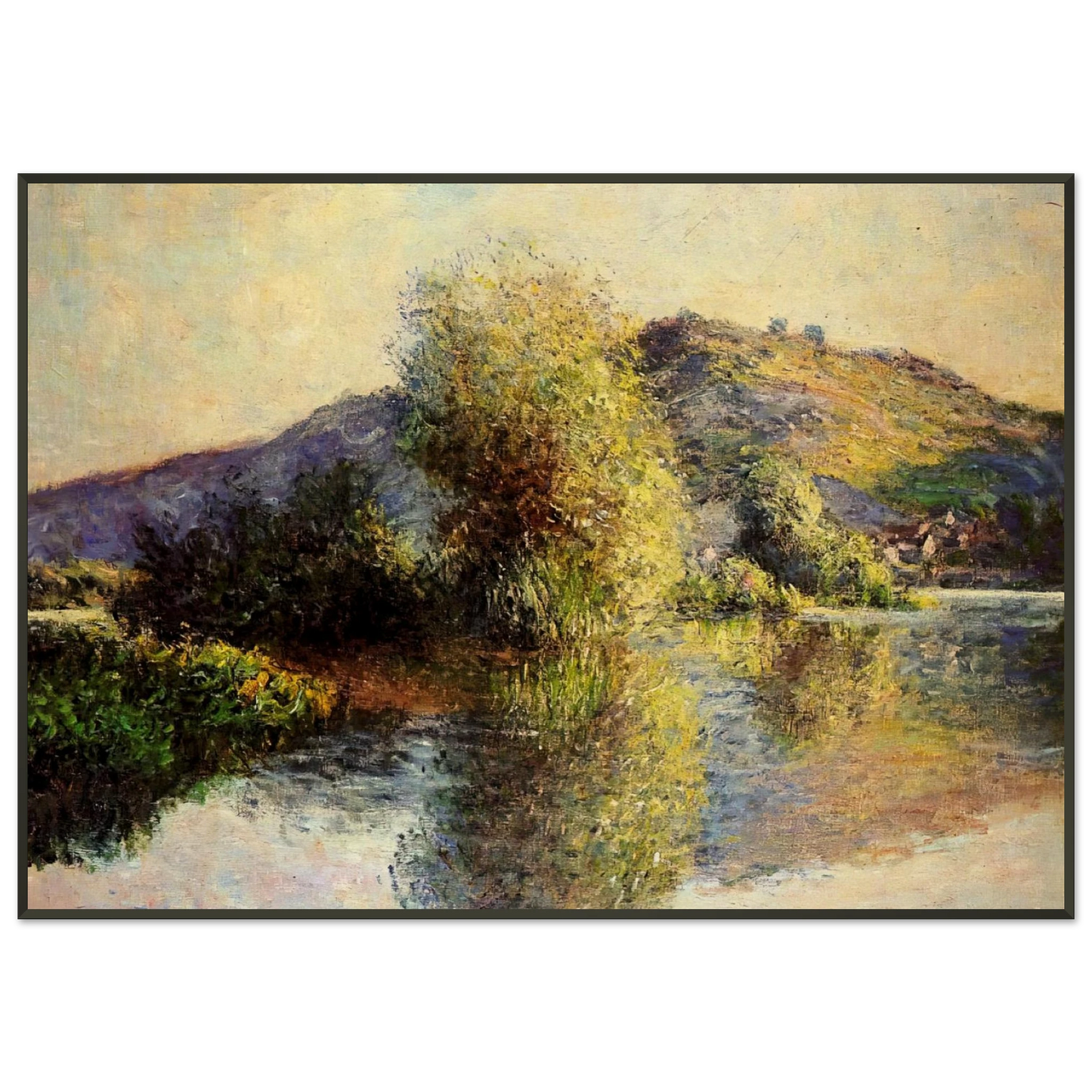 claude monet  Isleets at PortVillez Framed Art Print  - Aluminum Frame - 21x29.7 cm / 8x12"