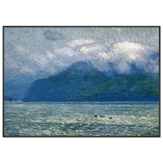 Childe Hassam  The Silver Veil and the Golden Gate Framed Art Print  - Aluminum Frame - 21x29.7 cm / 8x12"