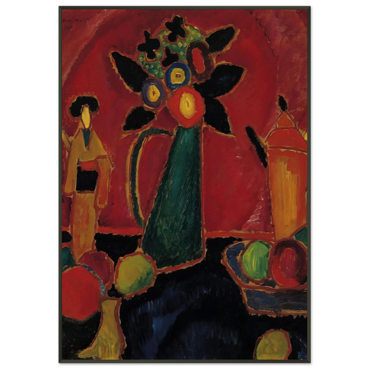 Alexej von Jawlensky  JAPANESE FLOWER 1913 Framed Art Print  - Aluminum Frame - 21x29.7 cm / 8x12"