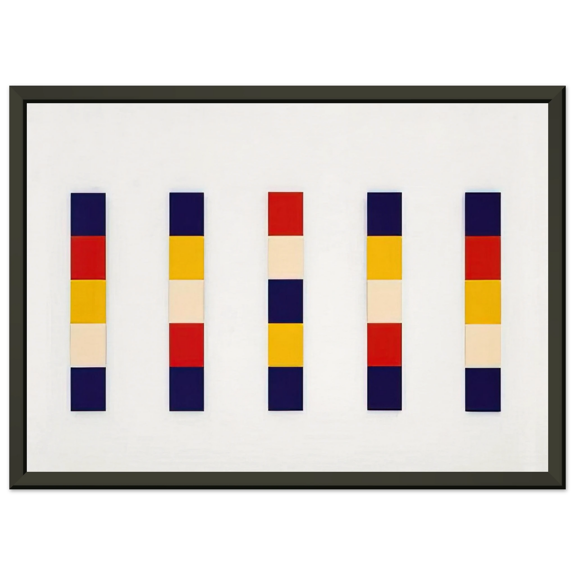 Ellsworth Kelly  Red Yellow Blue White Framed Art Print  - Aluminum Frame - 60x80 cm / 24x32 inches