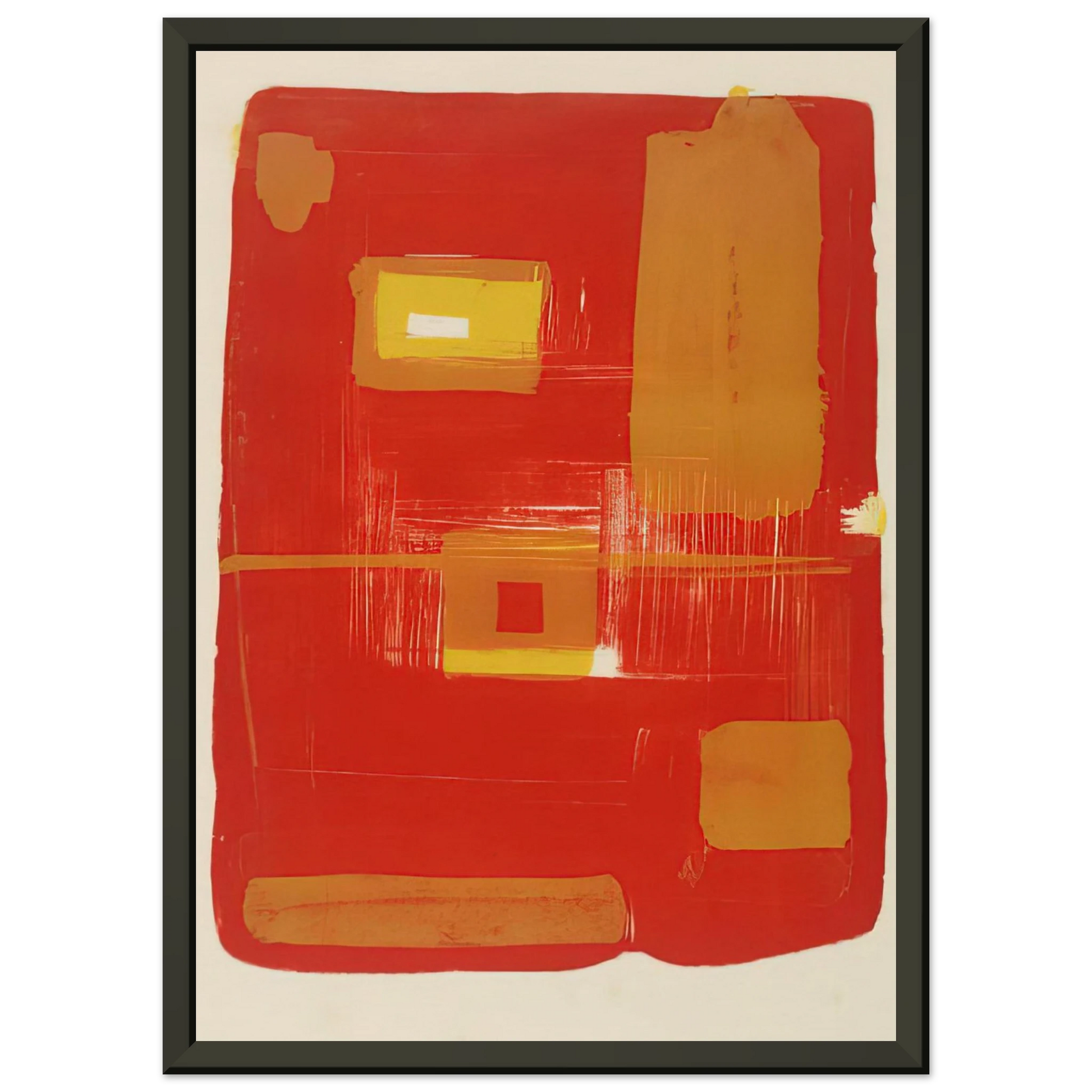 Patrick Heron  Red and Yellow Image  1958 Framed Art Print  - Aluminum Frame - 40x50 cm / 16x20 inches