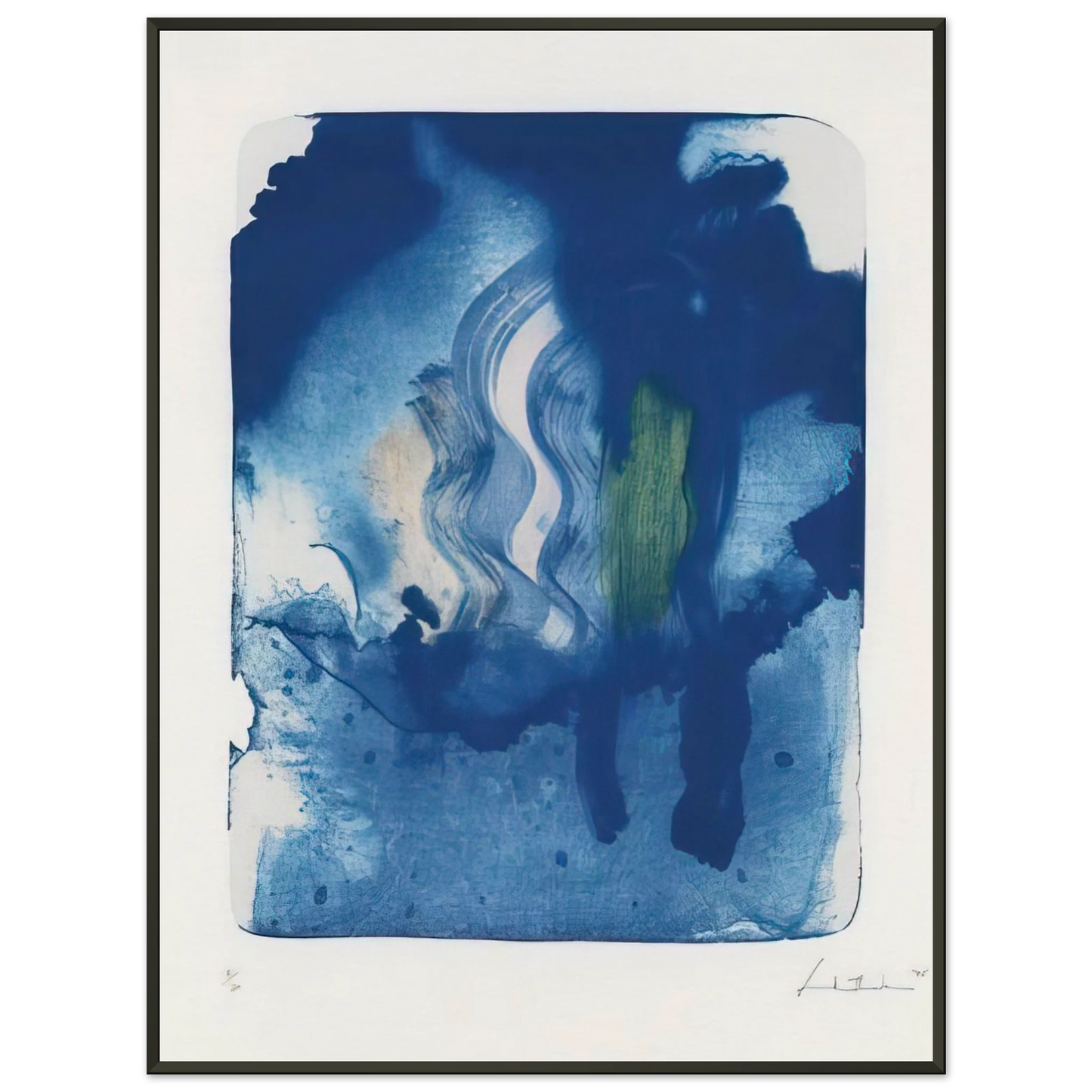 Helen Frankenthaler  Reflections V  1995 Framed Art Print  - Aluminum Frame - 60x80 cm / 24x32 inches