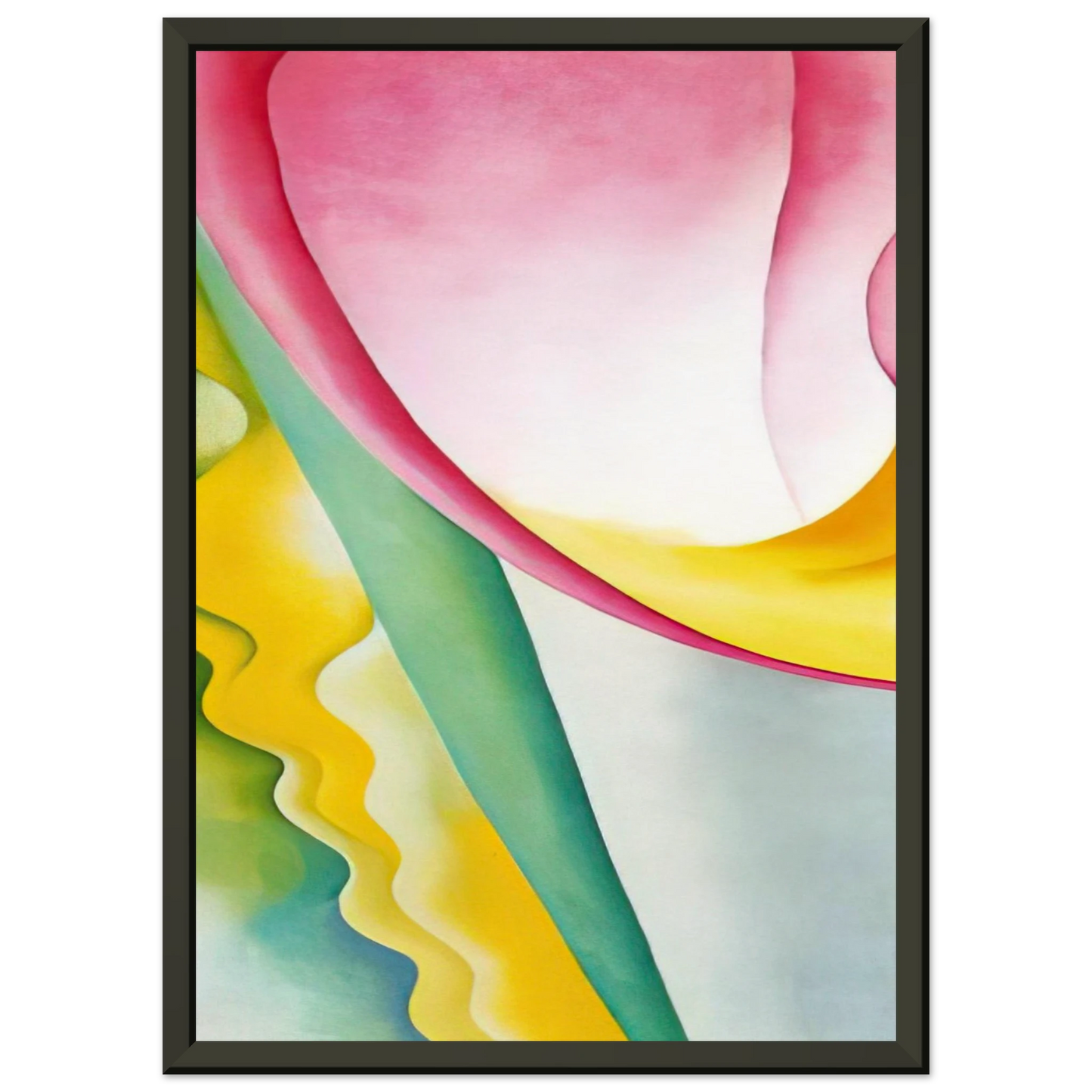 Georgia OKeeffe  Abstraction No 77  Tulip  Framed Art Print  - Aluminum Frame - 40x50 cm / 16x20 inches