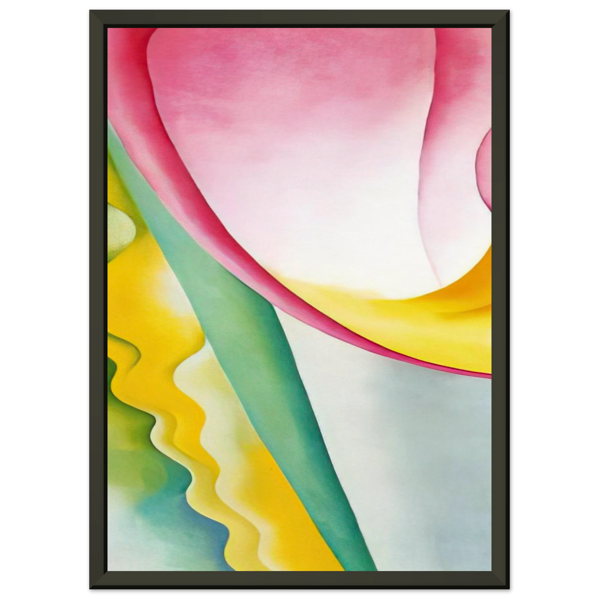 Georgia OKeeffe  Abstraction No 77  Tulip  Framed Art Print  - Aluminum Frame - 40x50 cm / 16x20 inches