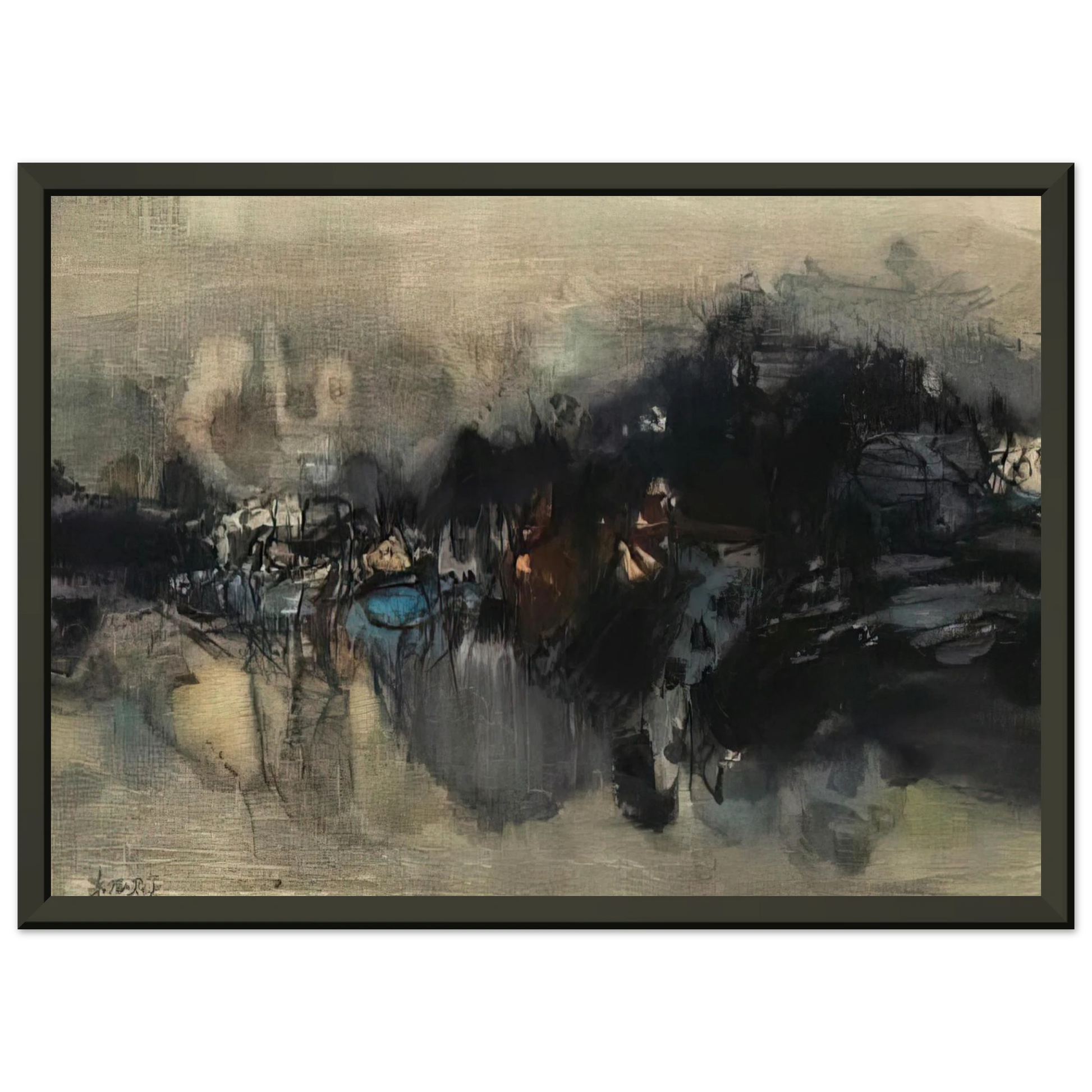 Chu teh Chun  UNTITLED 1964 Framed Art Print  - Aluminum Frame - 60x80 cm / 24x32 inches
