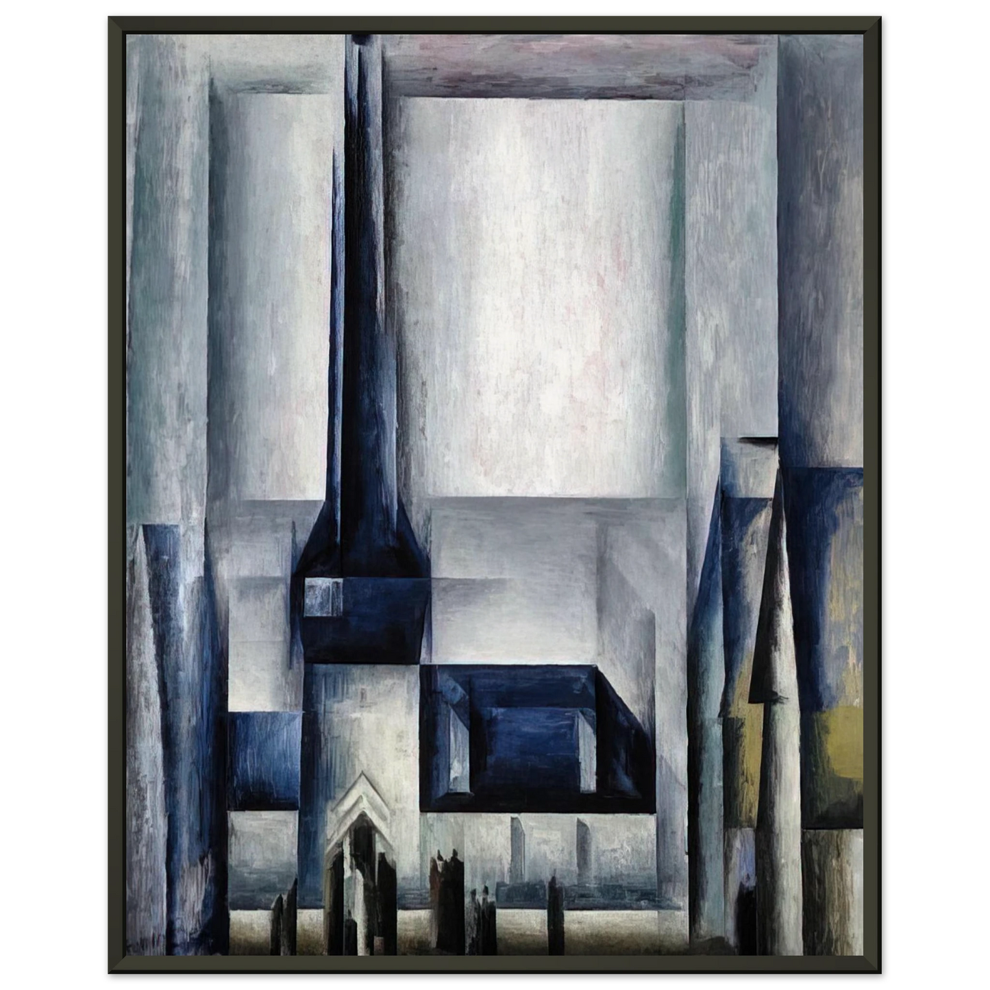Lyonel Feininger  GELMERODA III 1913 Framed Art Print  - Aluminum Frame - 70x100 cm / 28x40 inches