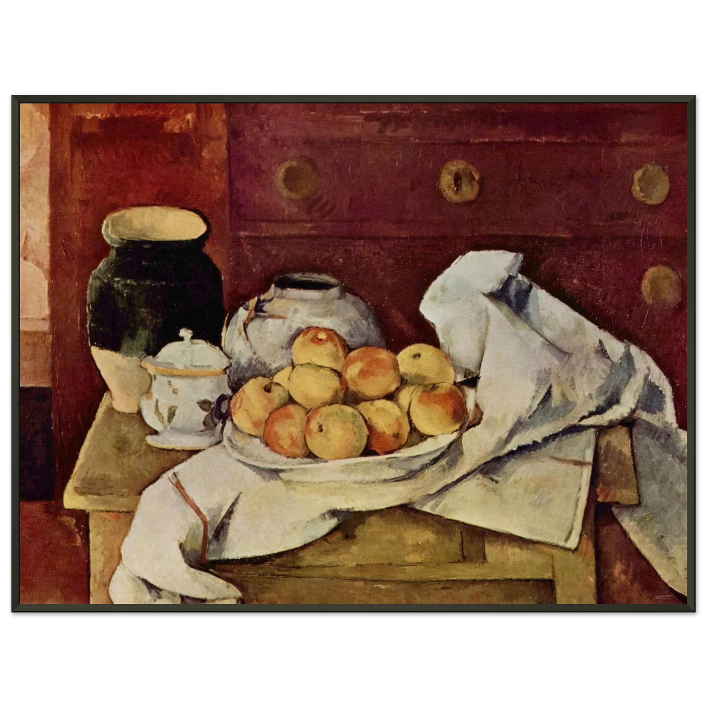 Paul Cezanne  Still Life with a Chest of Drawers Framed Art Print  - Aluminum Frame - 70x100 cm / 28x40 inches