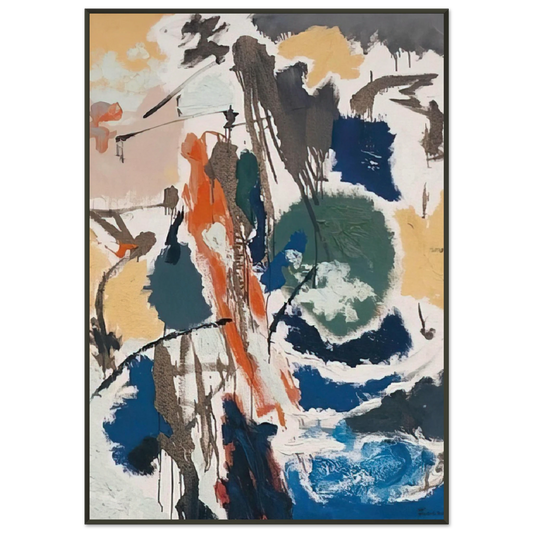 John Ferren  Outdoors  1952 Framed Art Print  - Aluminum Frame - 21x29.7 cm / 8x12"