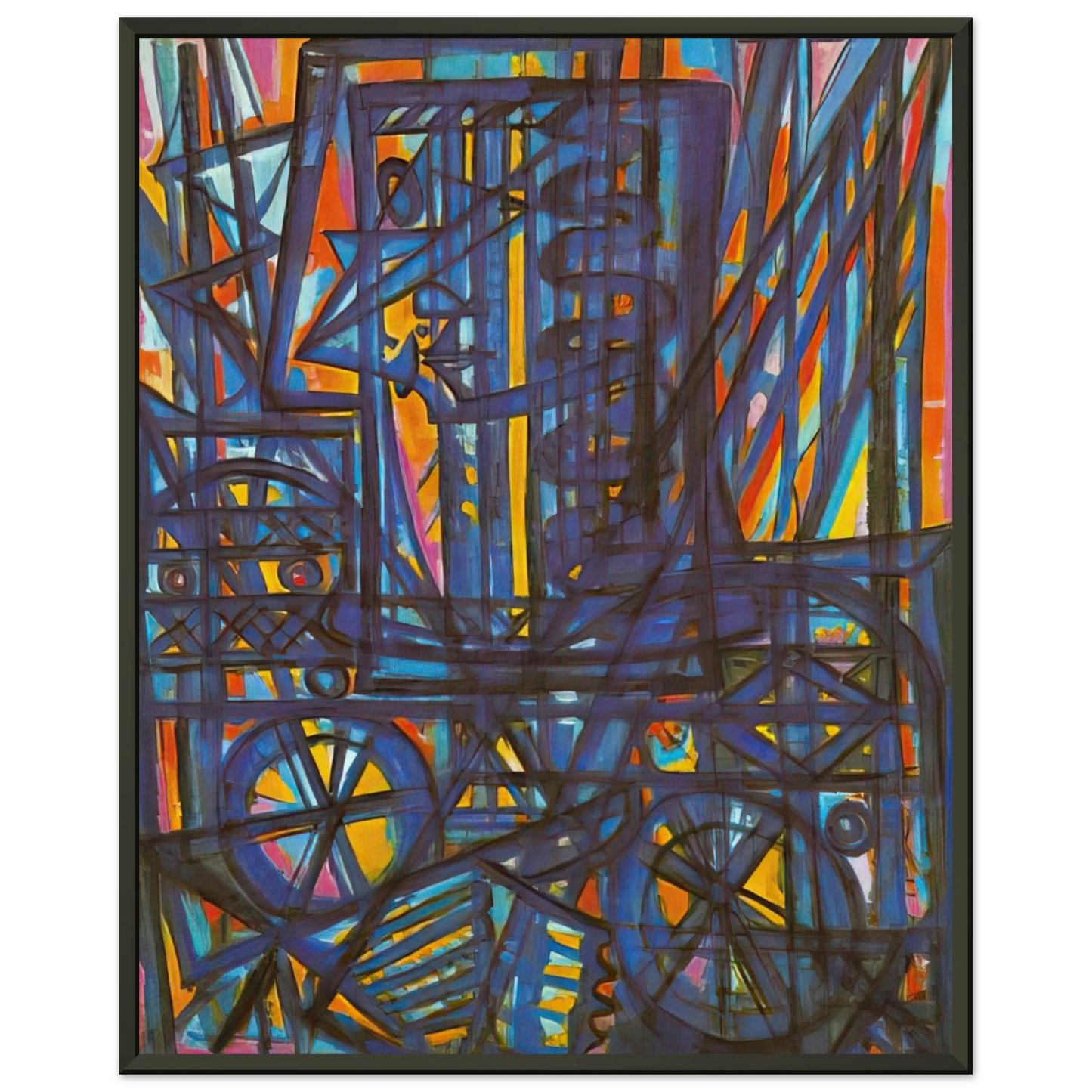 Charles Lapicque  Jeanne dArc traversant la Loire  1940 Framed Art Print  - Aluminum Frame - 60x80 cm / 24x32 inches