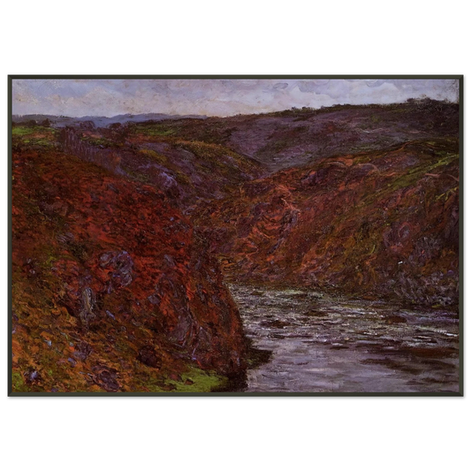 claude monet  Valley of the Creuse Grey Sky Framed Art Print  - Aluminum Frame - 21x29.7 cm / 8x12"