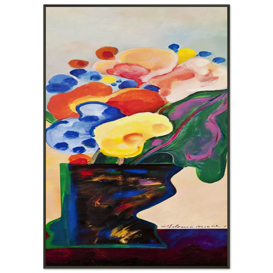 Aldemir Martins  Vase With Flowers  1990 Framed Art Print  - Aluminum Frame - 21x29.7 cm / 8x12"