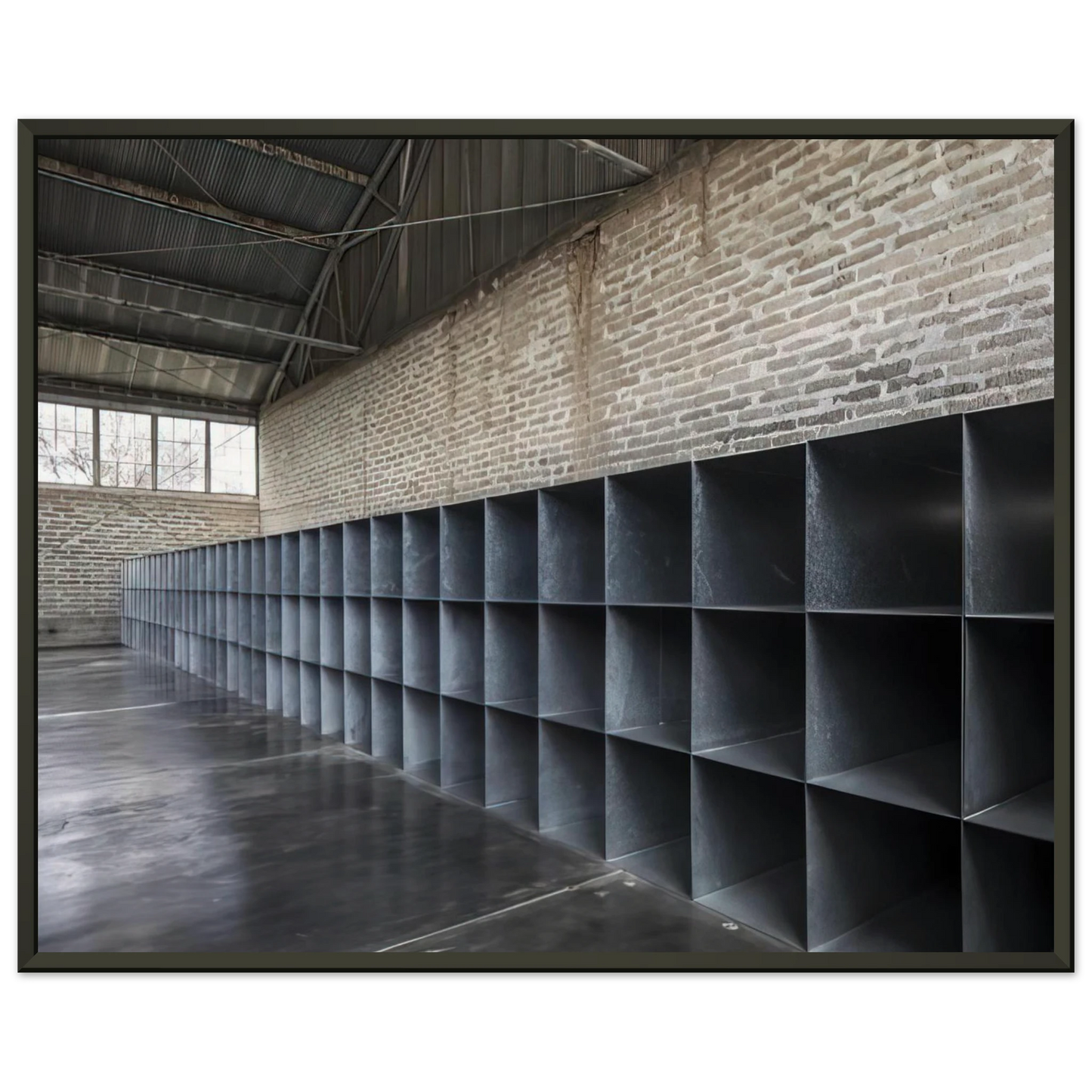 Donald Judd  Untitled The Block  1969 Framed Art Print  - Aluminum Frame - 70x100 cm / 28x40 inches