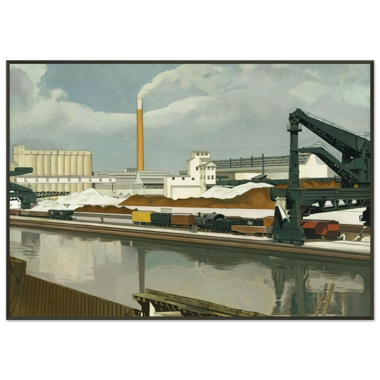 Charles Sheeler  American Landscape  1930 Framed Art Print  - Aluminum Frame - 21x29.7 cm / 8x12"
