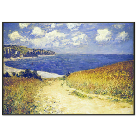 claude monet  Alley near Pourville Framed Art Print  - Aluminum Frame - 21x29.7 cm / 8x12"