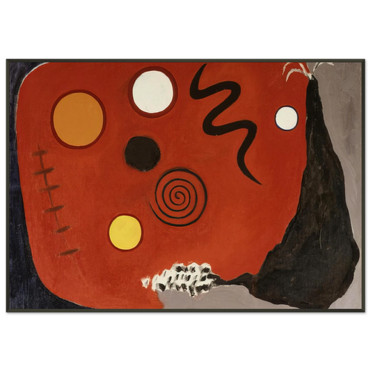Alexander Calder  THE FUSE 1947 Framed Art Print  - Aluminum Frame - 21x29.7 cm / 8x12"