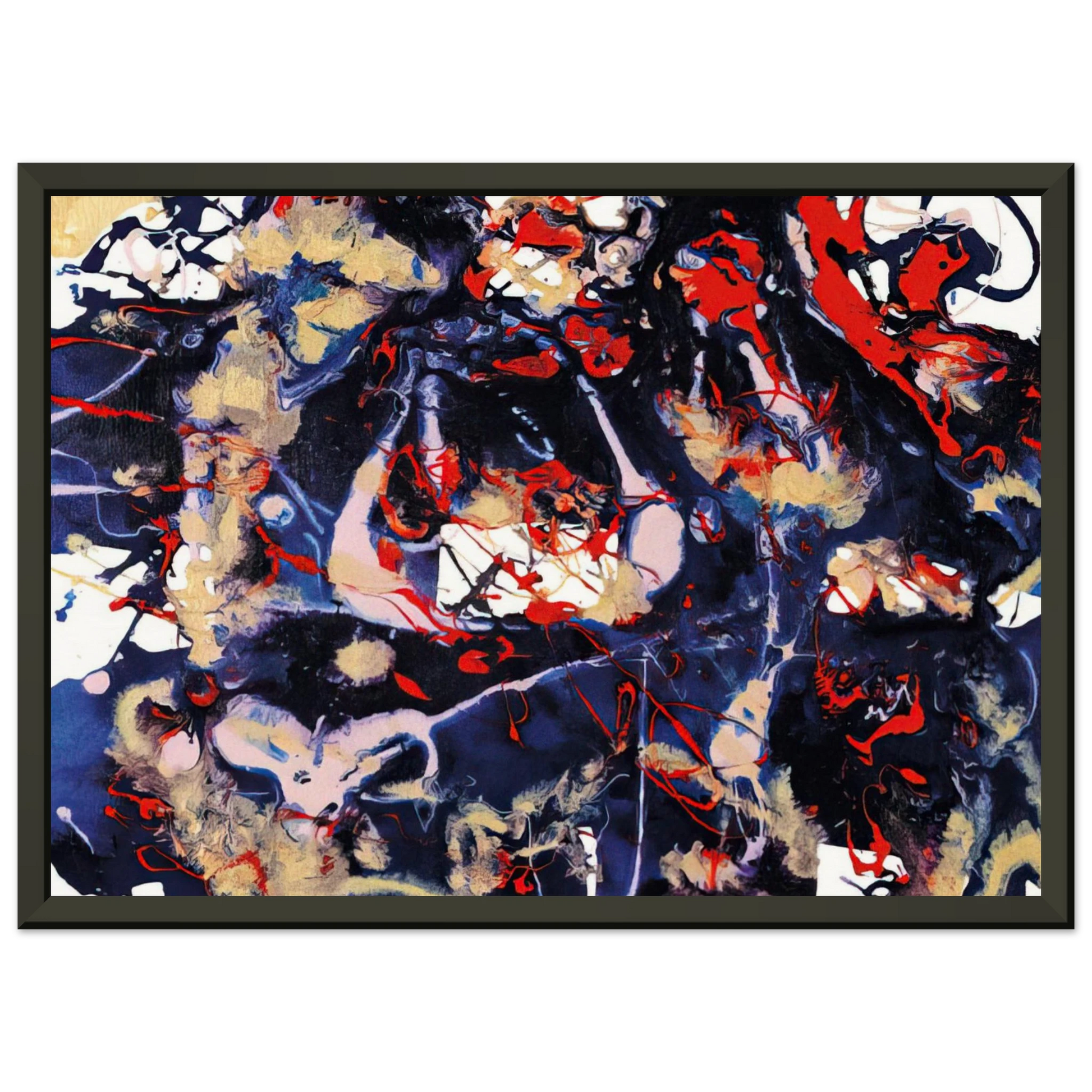 Sam Francis  Untitled  SFP9477  SFF 1753  Framed Art Print  - Aluminum Frame - 60x80 cm / 24x32 inches